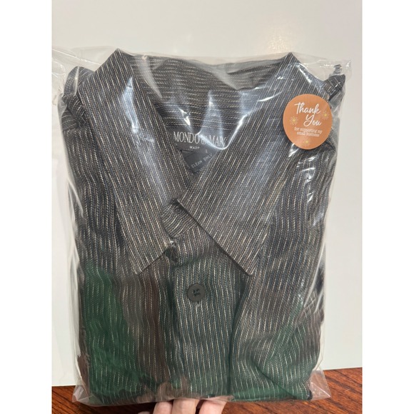MONDO‎ DI MARCO Mens XL Long Sleeve Button Down Shirt Geometric Pattern Italy - Picture 6 of 6